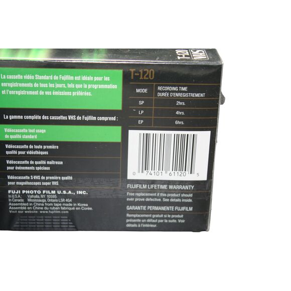 Lot Of 3 Fuji Film VHS Blank Video Tapes 6 hours HQ 120 High Quality - Picture 9 of 10